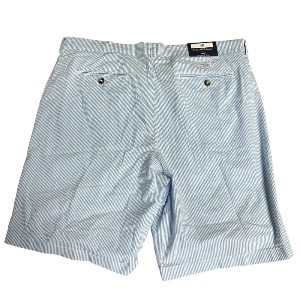 NEW Vineyard Vines 9" Seersucker Breaker Shorts in Bayside Blue Size 38 - Picture 2 of 5